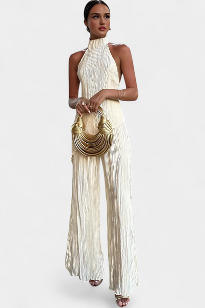 Merry – Ensemble plissé en deux parties avec top dos nu