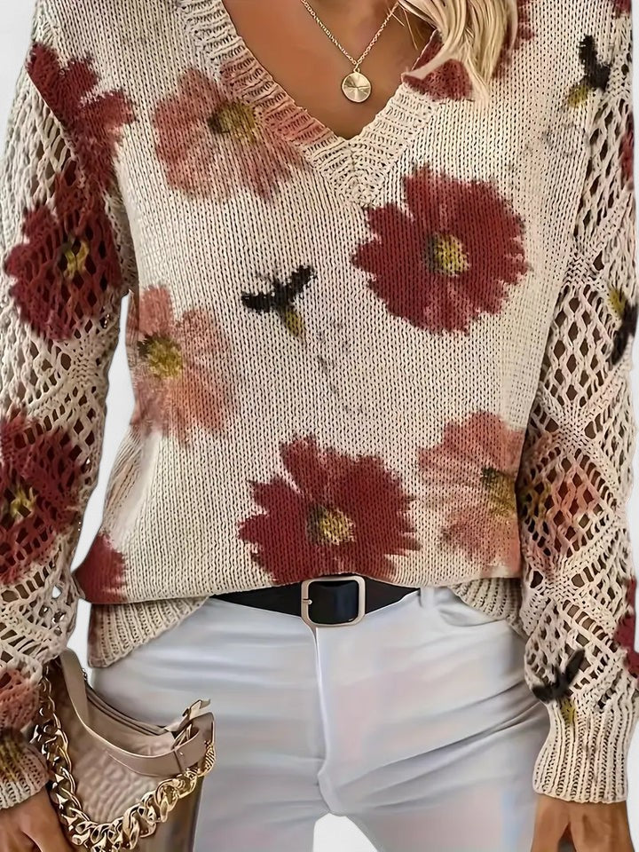 Aurélie - Pull avec motif floral