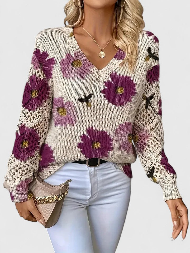 Aurélie - Pull avec motif floral