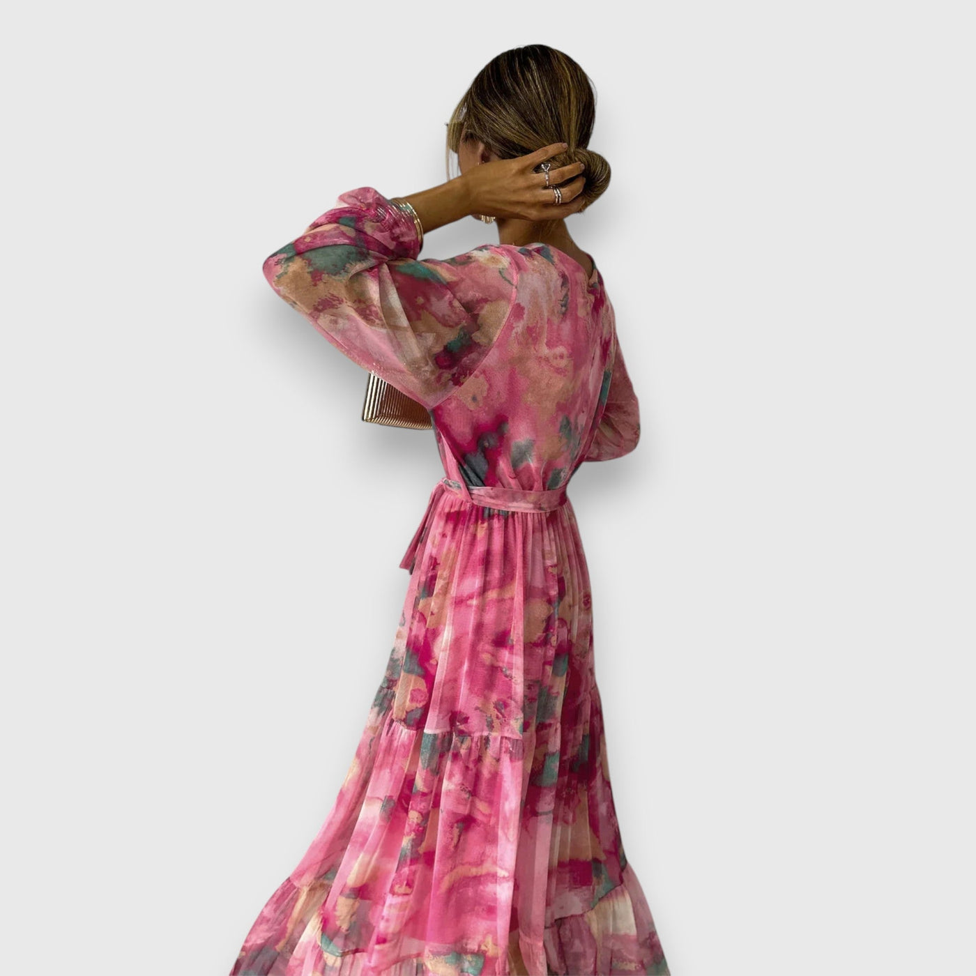 Marielle – Robe portefeuille à motif floral