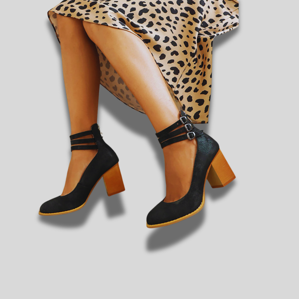 Caa™ | Sandales plates avec bride à la cheville et talon épais pour femme