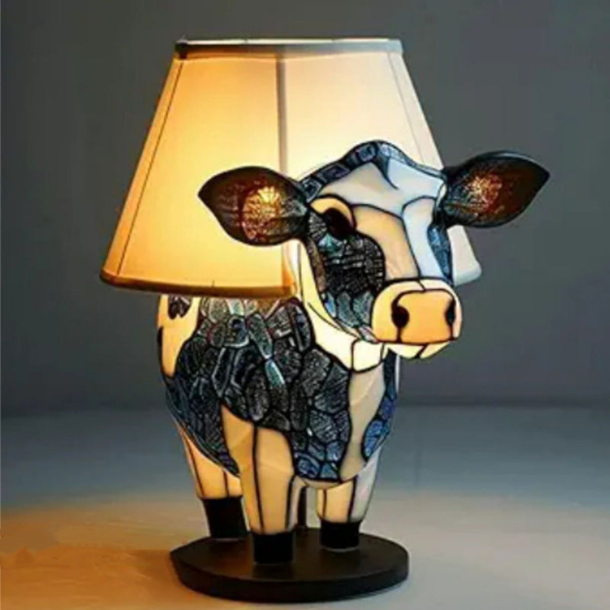 Marguerite - Lampe Vache en Verre Coloré