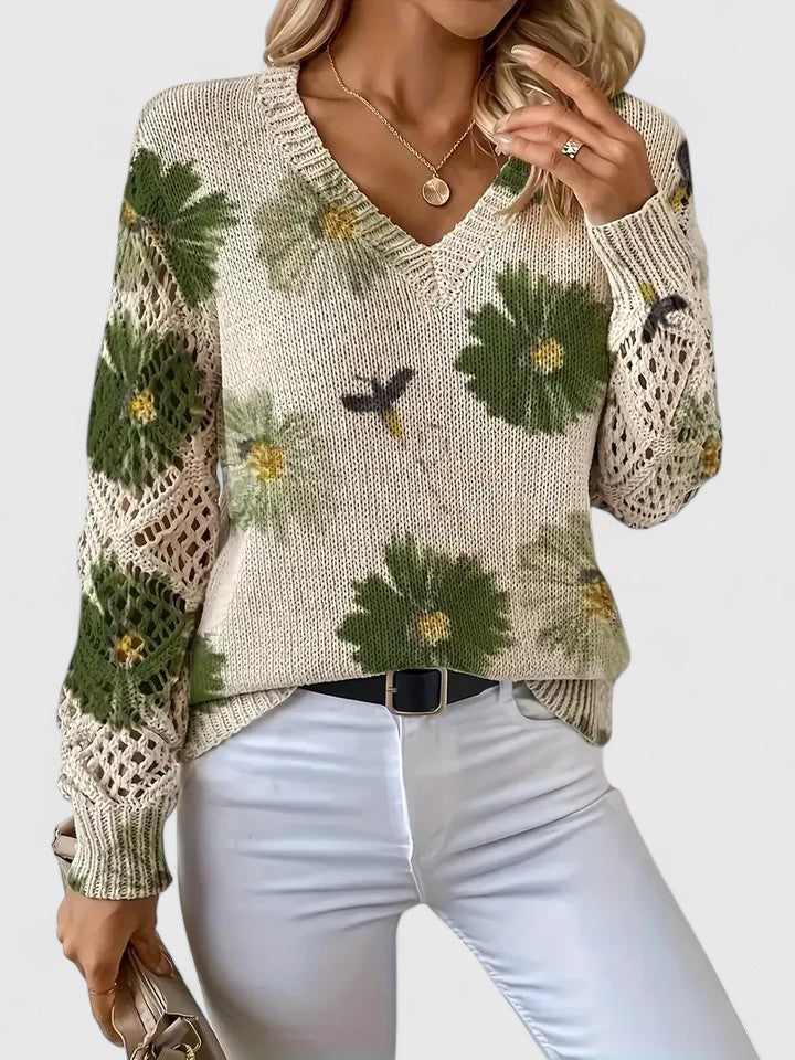 Aurélie - Pull avec motif floral