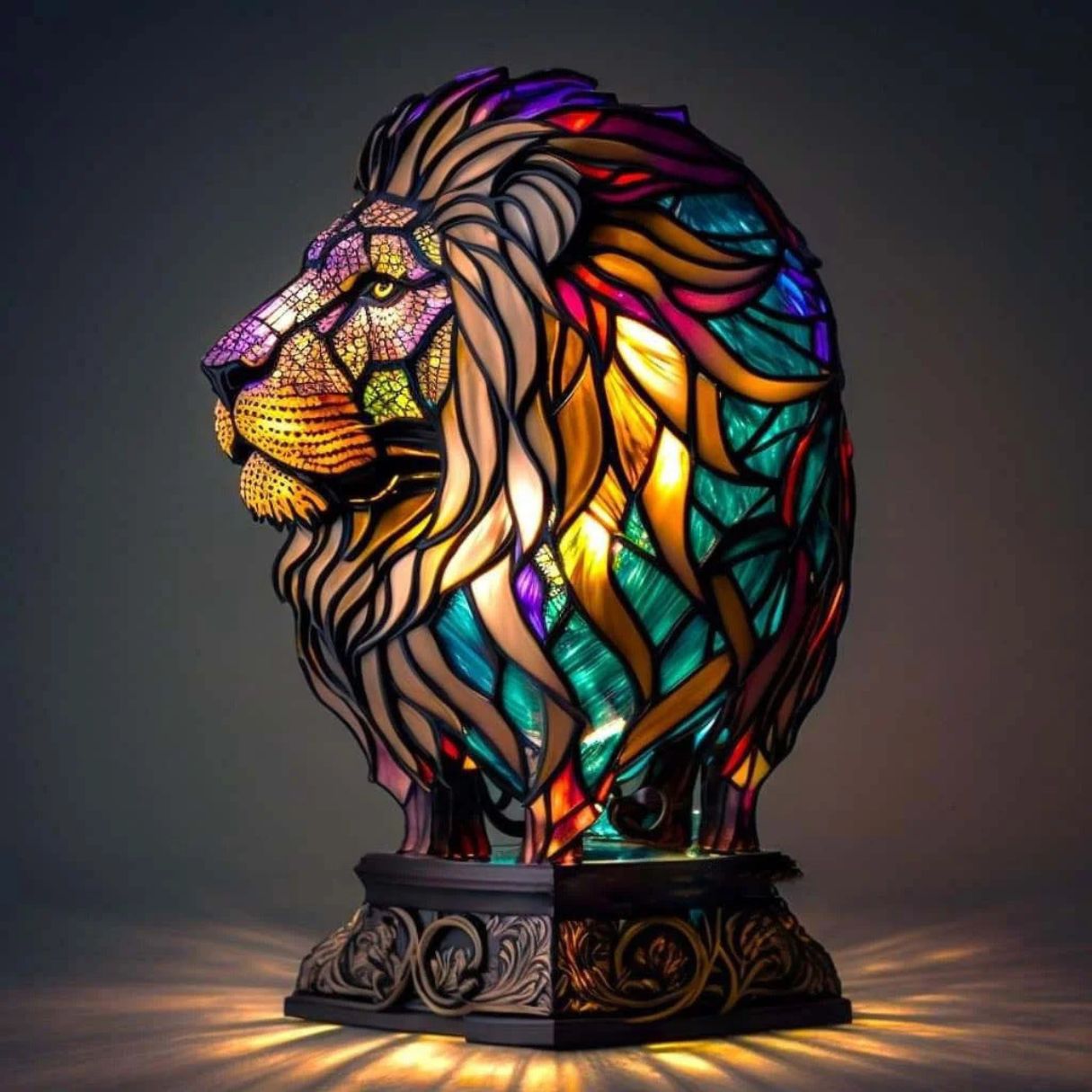 Simba - Lampe Magique en Verre Coloré