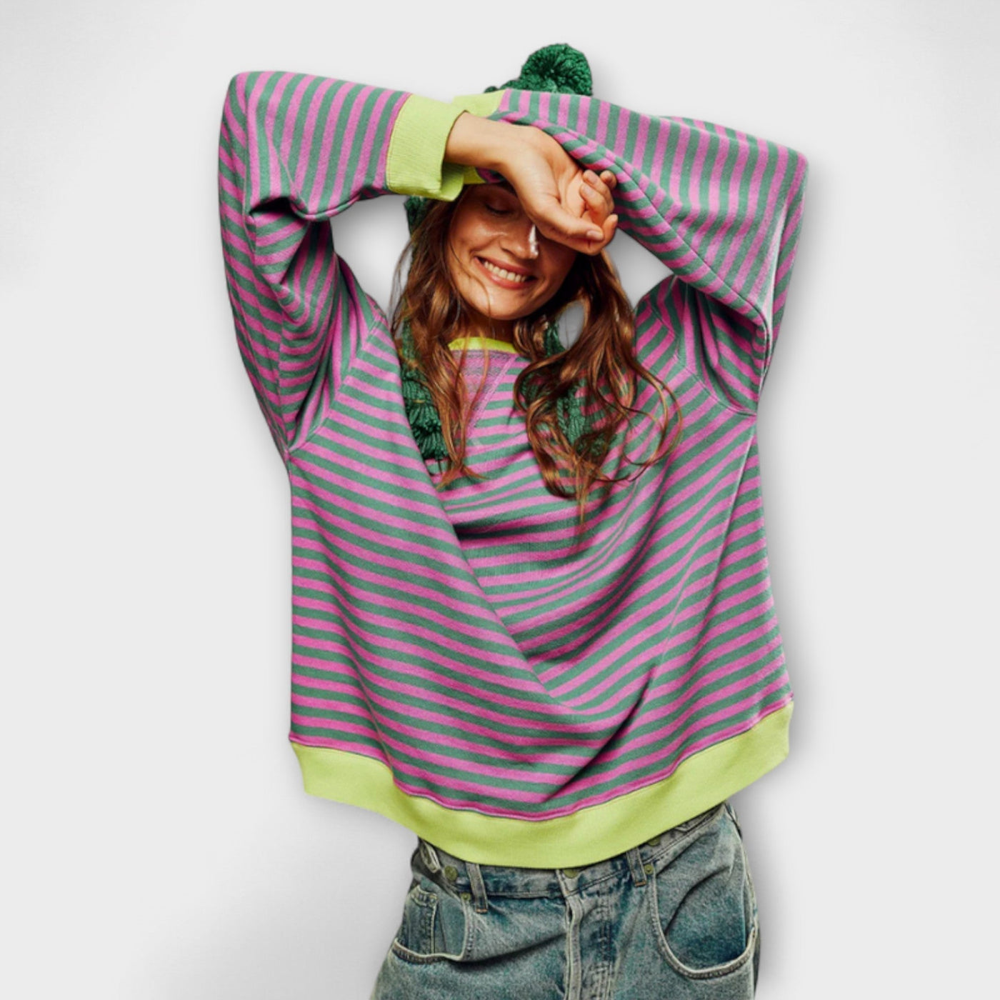 Marlene - Pull Oversize Prugasti