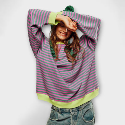 Marlene - Pull Oversize Prugasti