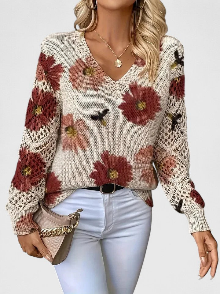 Aurélie - Pull avec motif floral
