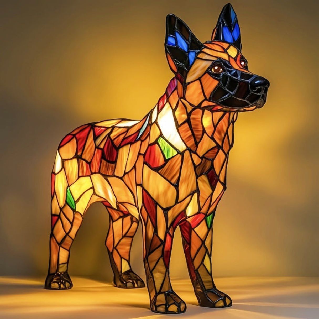 Bandito - Lampe Chien en Verre Coloré