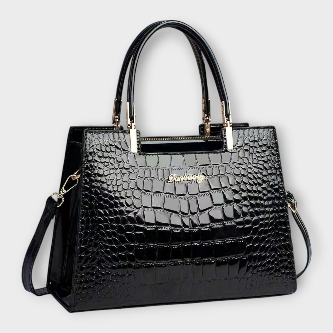 Chic - Sac à main en cuir crocodile éclatant