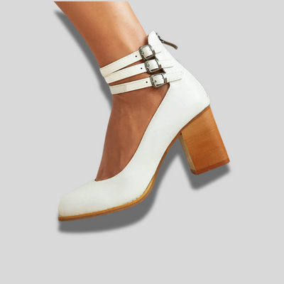 Caa™ | Sandales plates avec bride à la cheville et talon épais pour femme