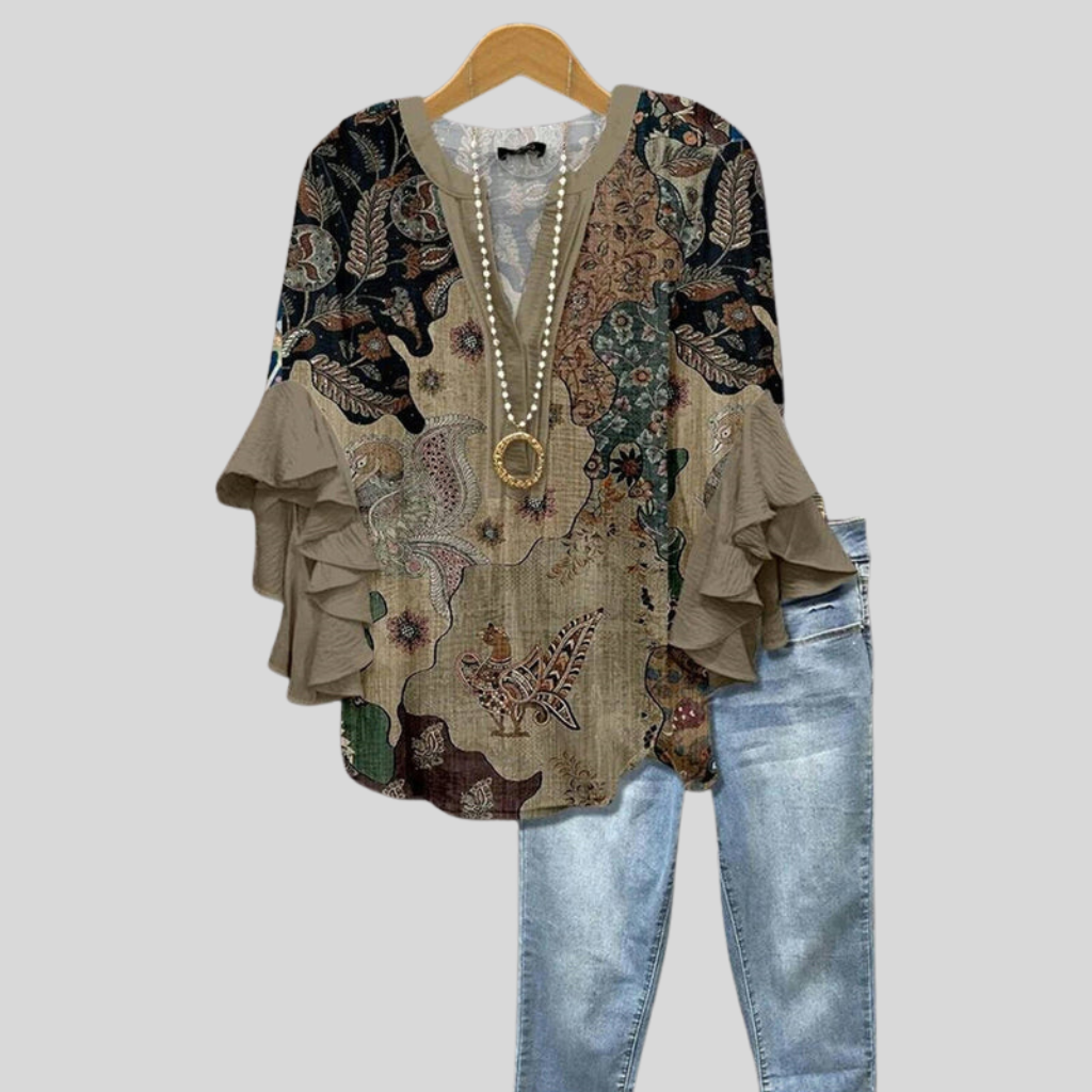 Mathilde - Blouse florale vintage pour femme