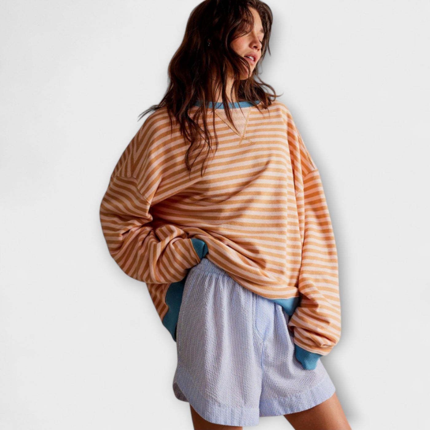 Marlene - Pull Oversize Prugasti