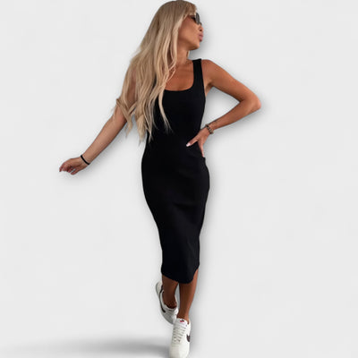 Manon - Robe Midi Confortable & Cardigan