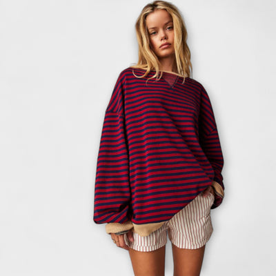 Marlene - Pull Oversize Prugasti