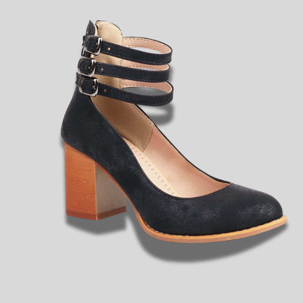 Caa™ | Sandales plates avec bride à la cheville et talon épais pour femme