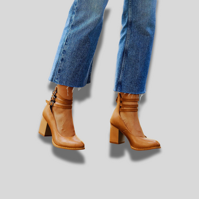 Caa™ | Sandales plates avec bride à la cheville et talon épais pour femme