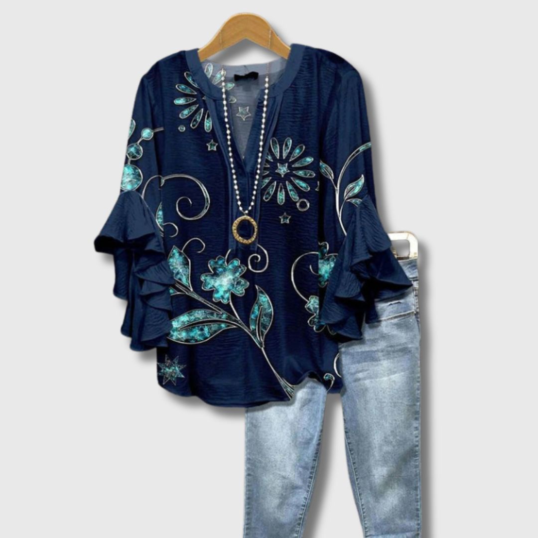 Anaïs - Blouse florale vintage élégante pour femme