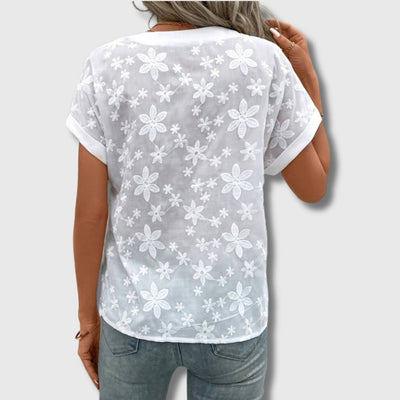 Clémence - Blouse vintage à imprimé floral pour femme