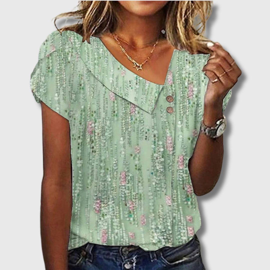 Émilie - Blouse décontractée à imprimé chic pour femme