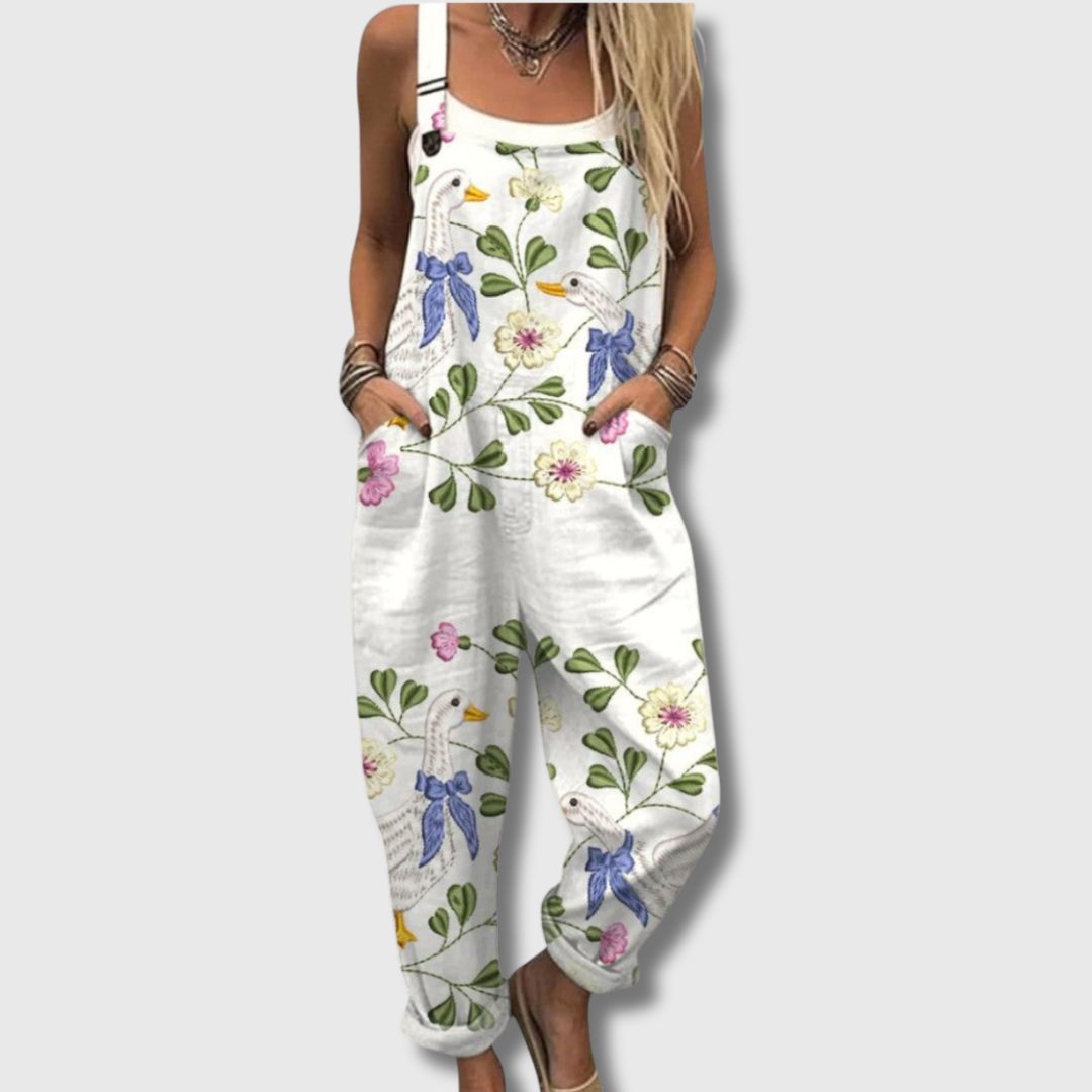 Jane™ – Combinaison vintage fleurie pour femme élégantes