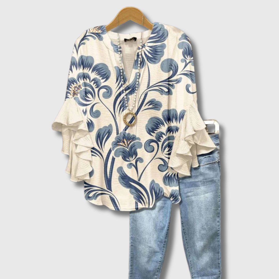 Juliette - Blouse fleurie vintage pour femme