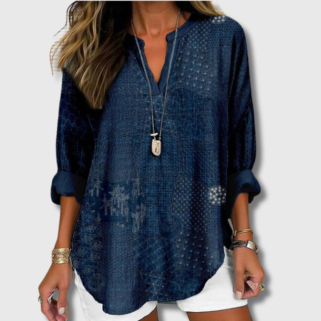 Margaux - Blouse décontractée vintage pour femme raffinées