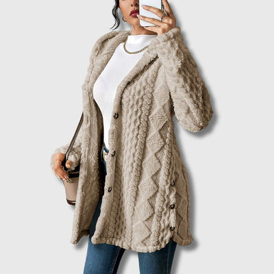 Élodie - Manteau Teddy à Capuche