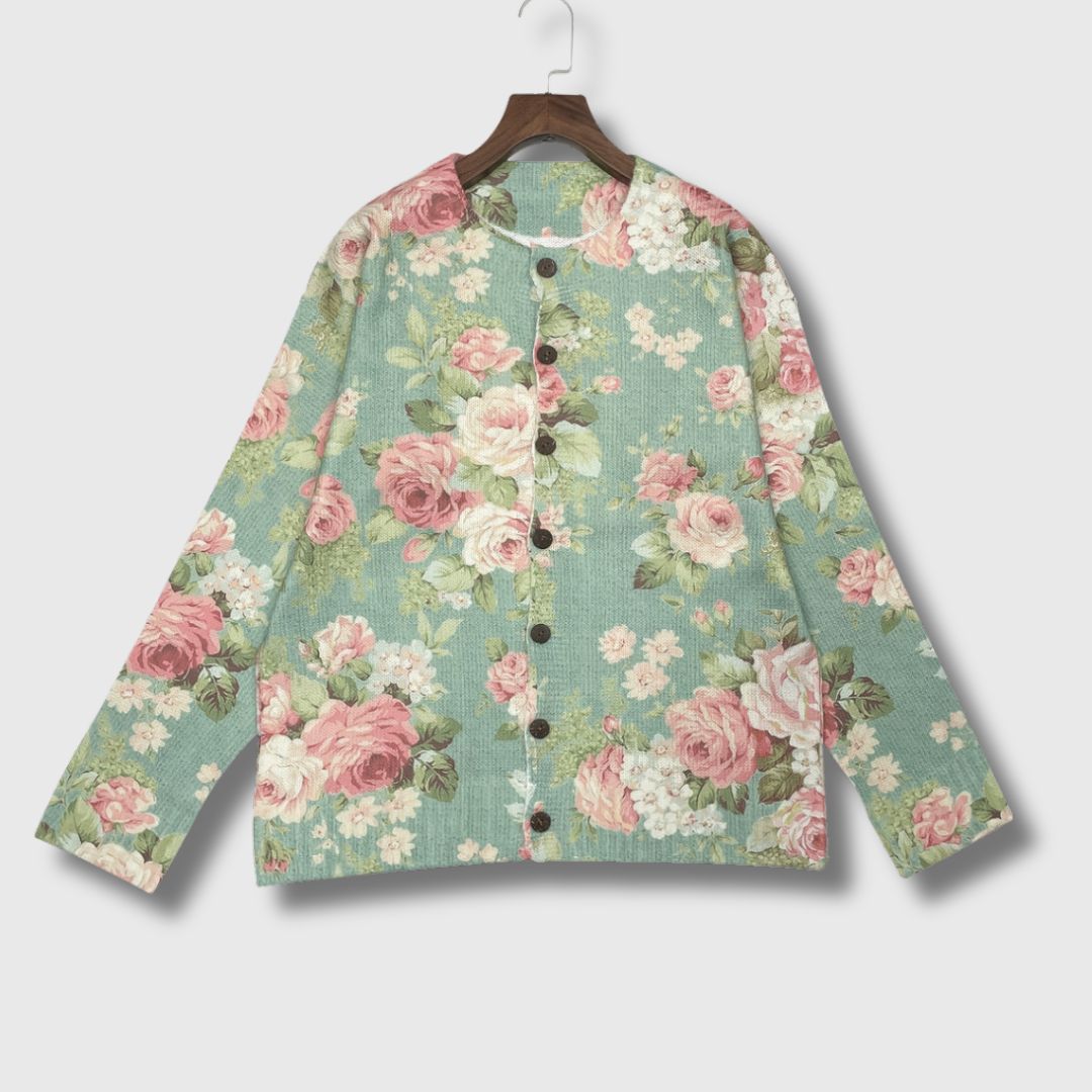 Aurélia – Cardigan Femme Fleuri Édition Limitée