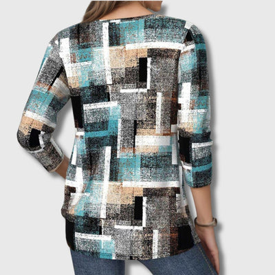 Thérèse - Blouse femme Chic à Carreaux Édition Limitée