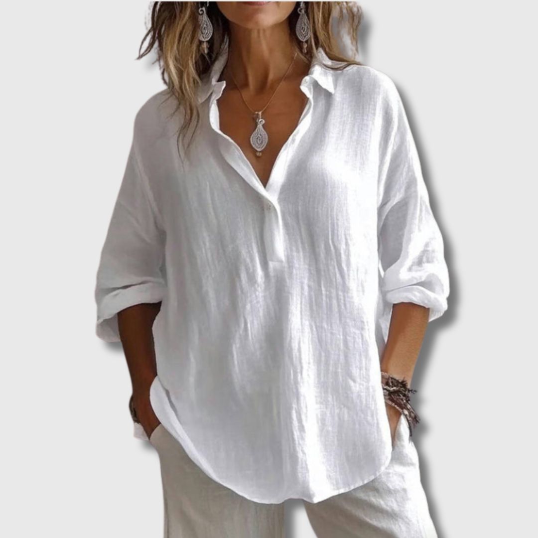 Joséphine - Blouse unie Édition Limitée élégante pour femme