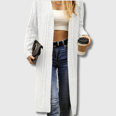 Clotilde - Cardigan Long Ouvert Élégant pour Femme