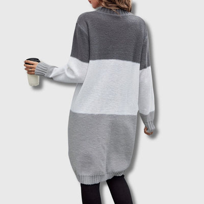 Colette – Cardigan femme à blocs de couleur boutonné Édition limitée