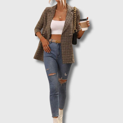 Sabine - Blazer Femme Tweed Chic Édition Limitée