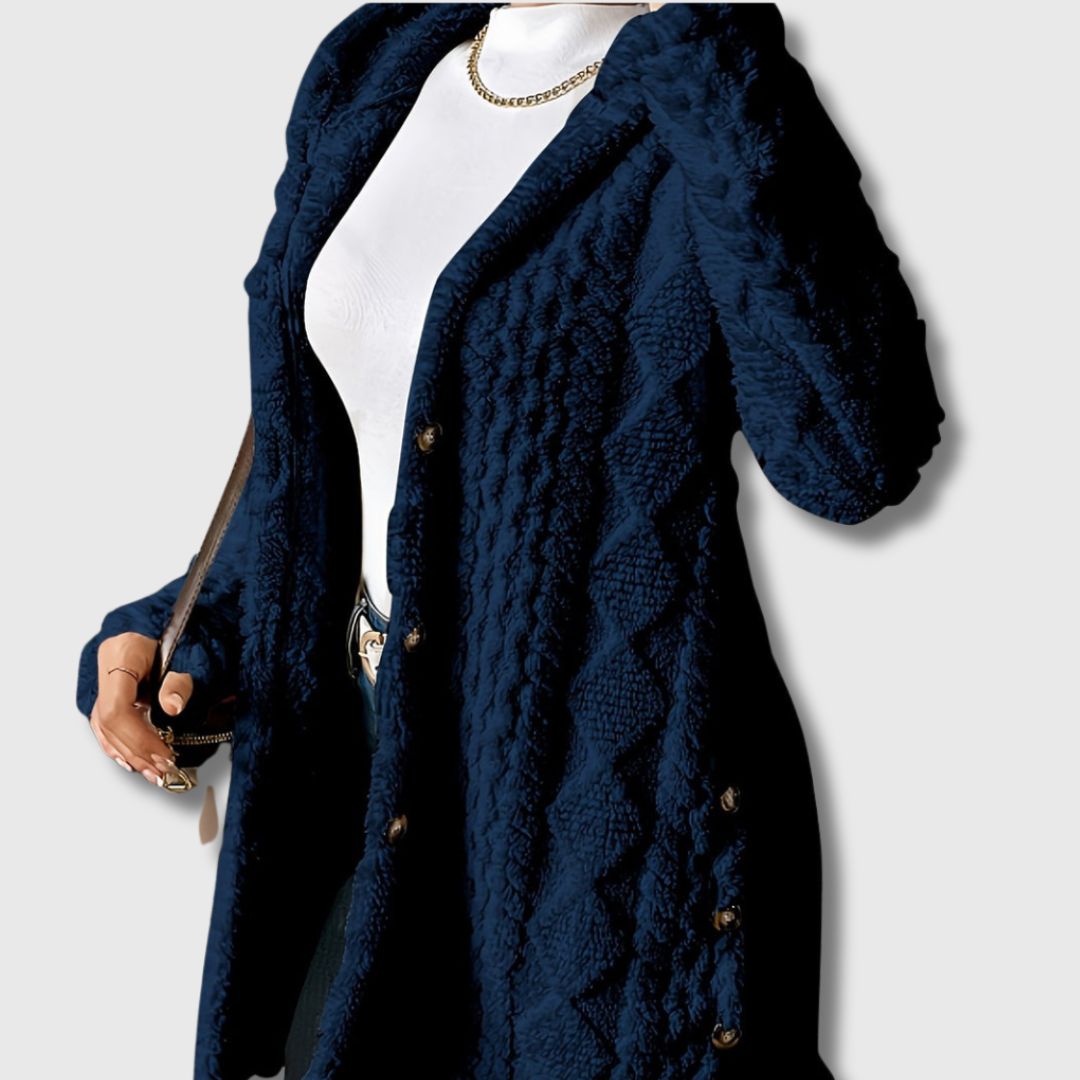 Élodie - Manteau Teddy à Capuche