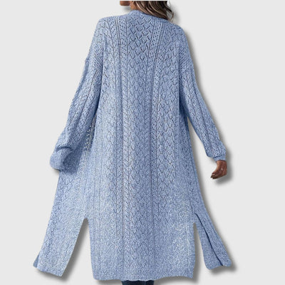 Clotilde - Cardigan Long Ouvert Élégant pour Femme