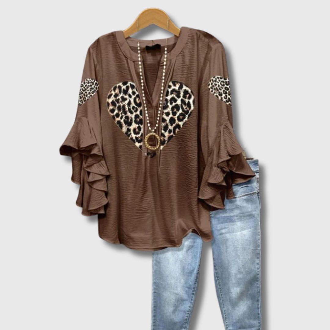 Victoire - Blouse femme Vintage à Cœurs Édition Limitée