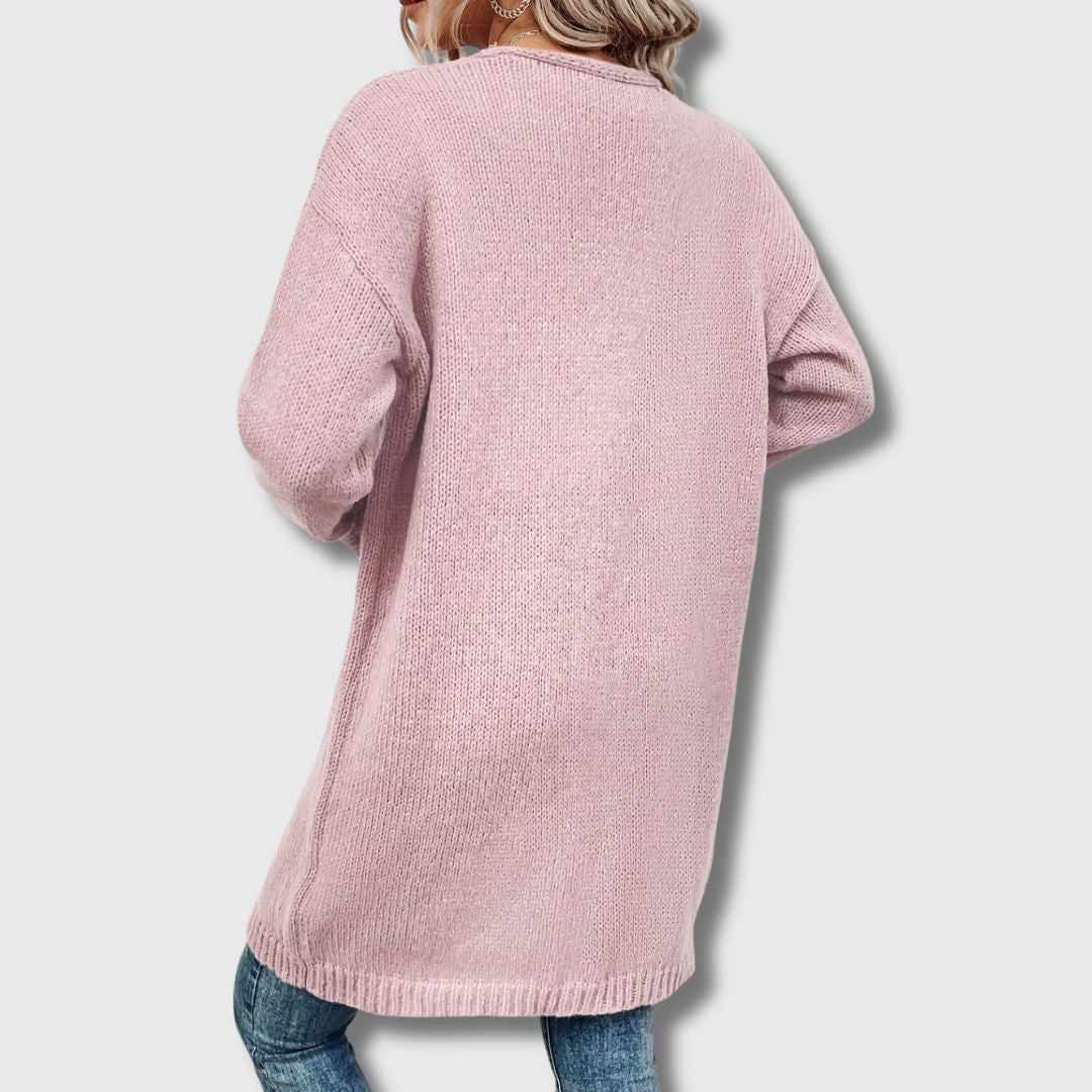 Gaëlle - Cardigan Long Élégant pour Femme