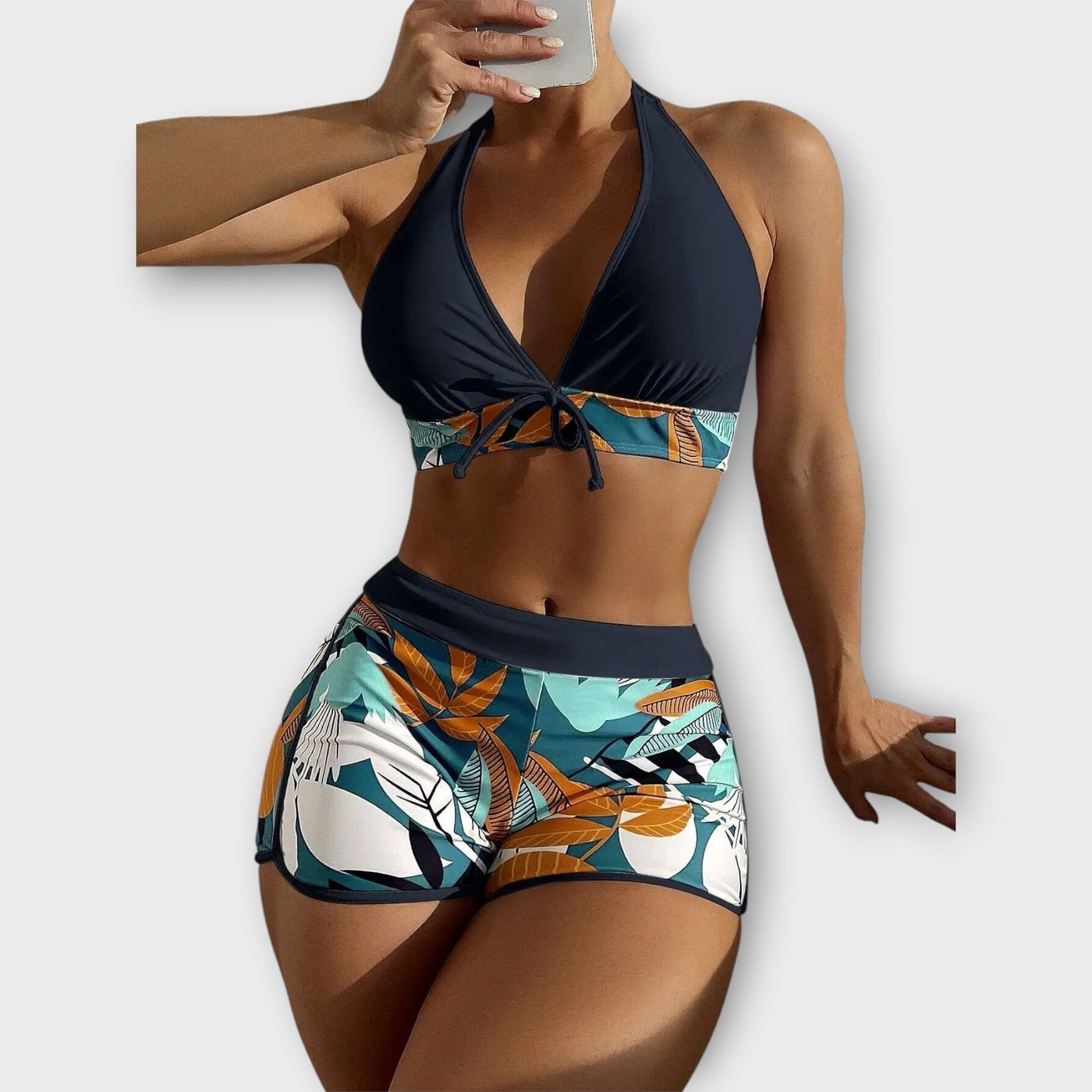 Ensemble bikini taille haute