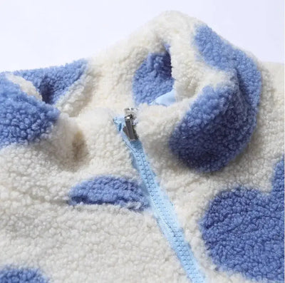 Katharina - Veste réversible à cœurs