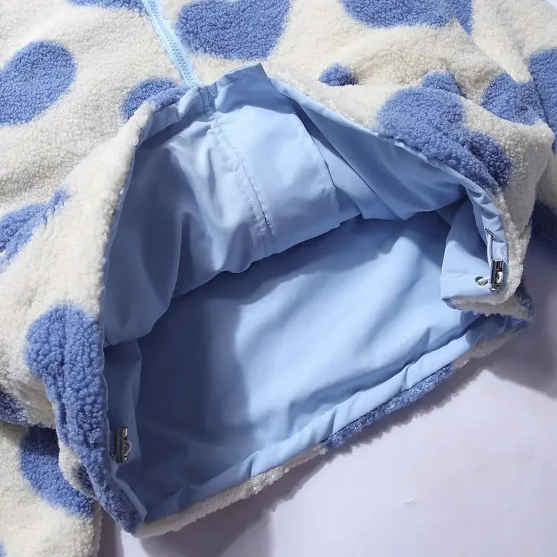 Katharina - Veste réversible à cœurs