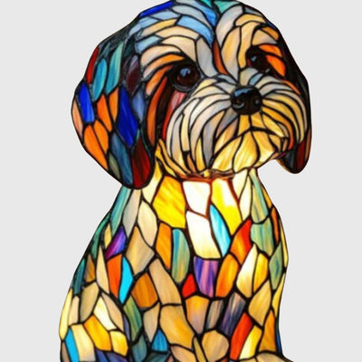 Papouille - Lampe Chien en Verre Coloré