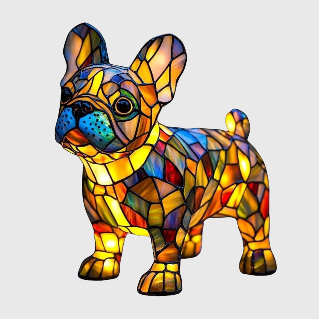 Bruno - Lampe Décorative Verre Coloré de chien