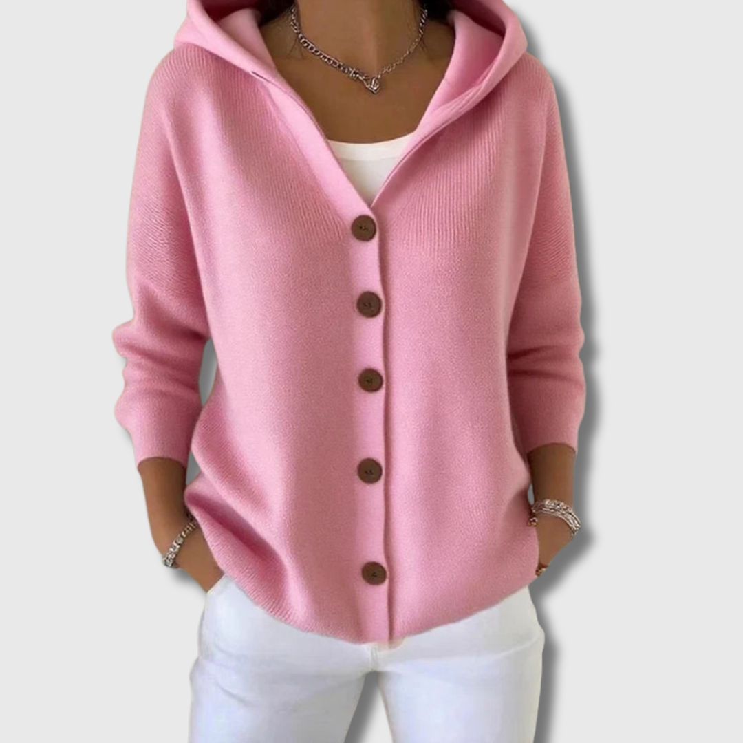 Fleur - Cadrigan en tricot à manches longues