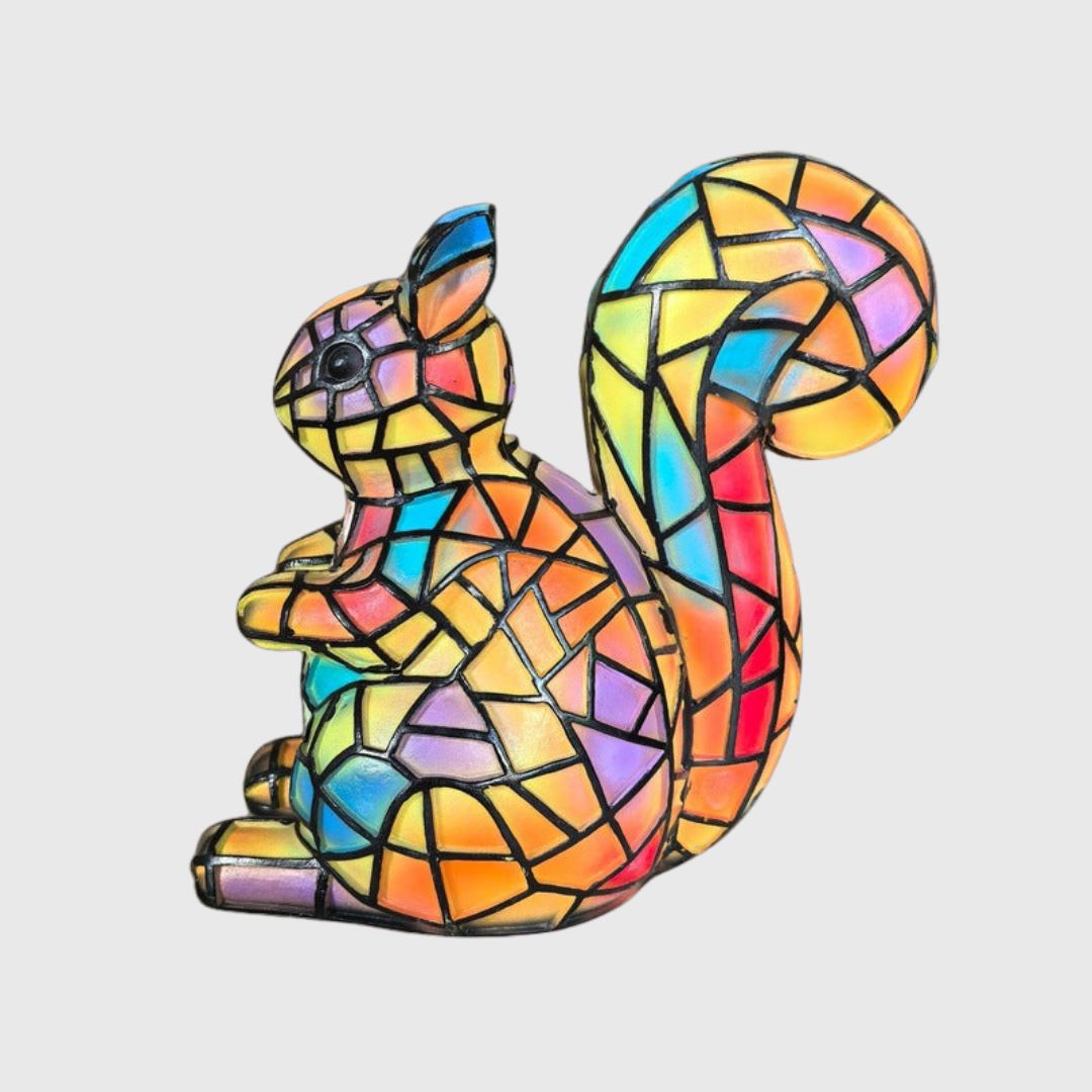 Nino - Lampe Écureuil en Verre Coloré