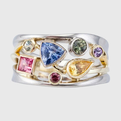 Bague Vintage Bunter Zirkonia