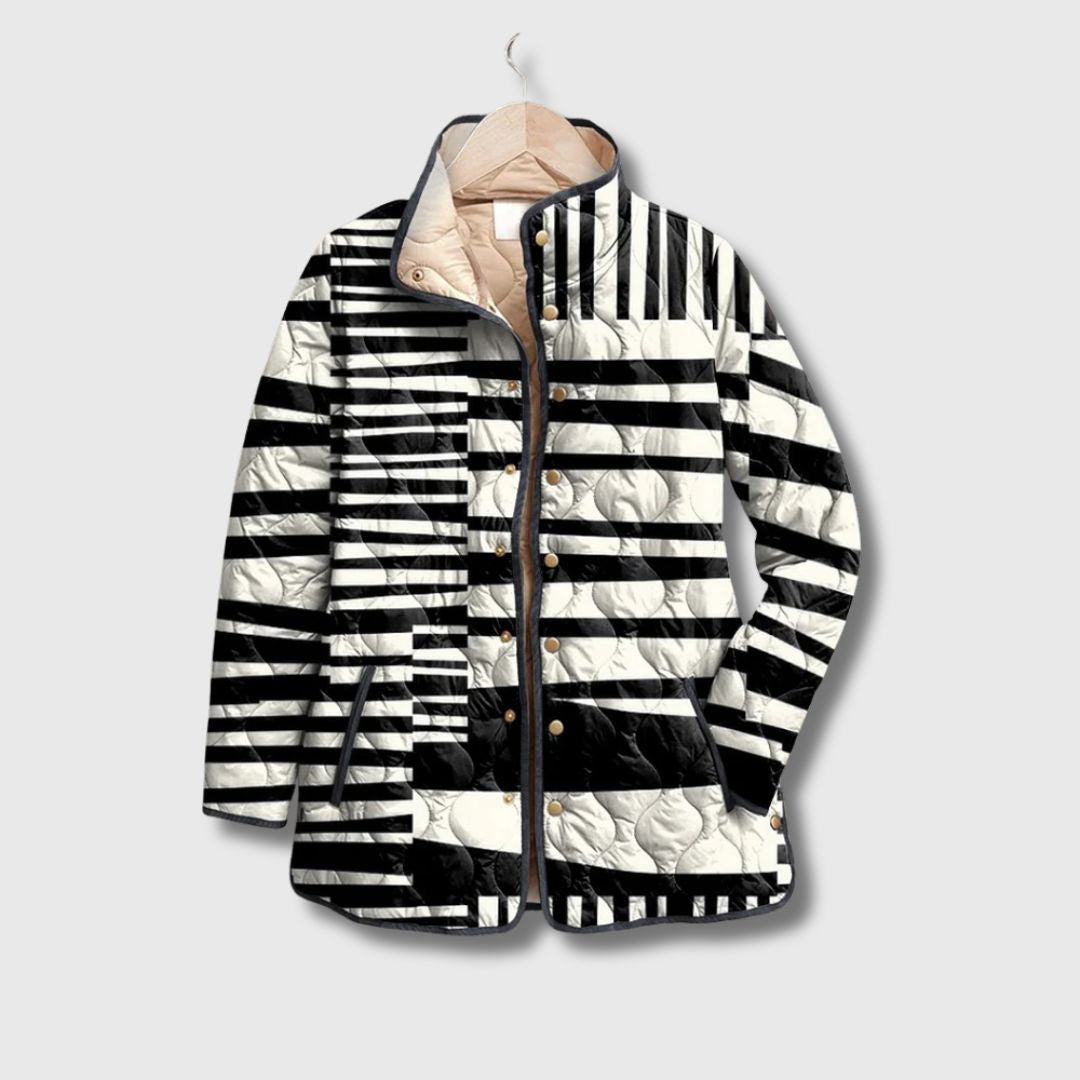 Émanuelle - Veste Matelassée Abstraite