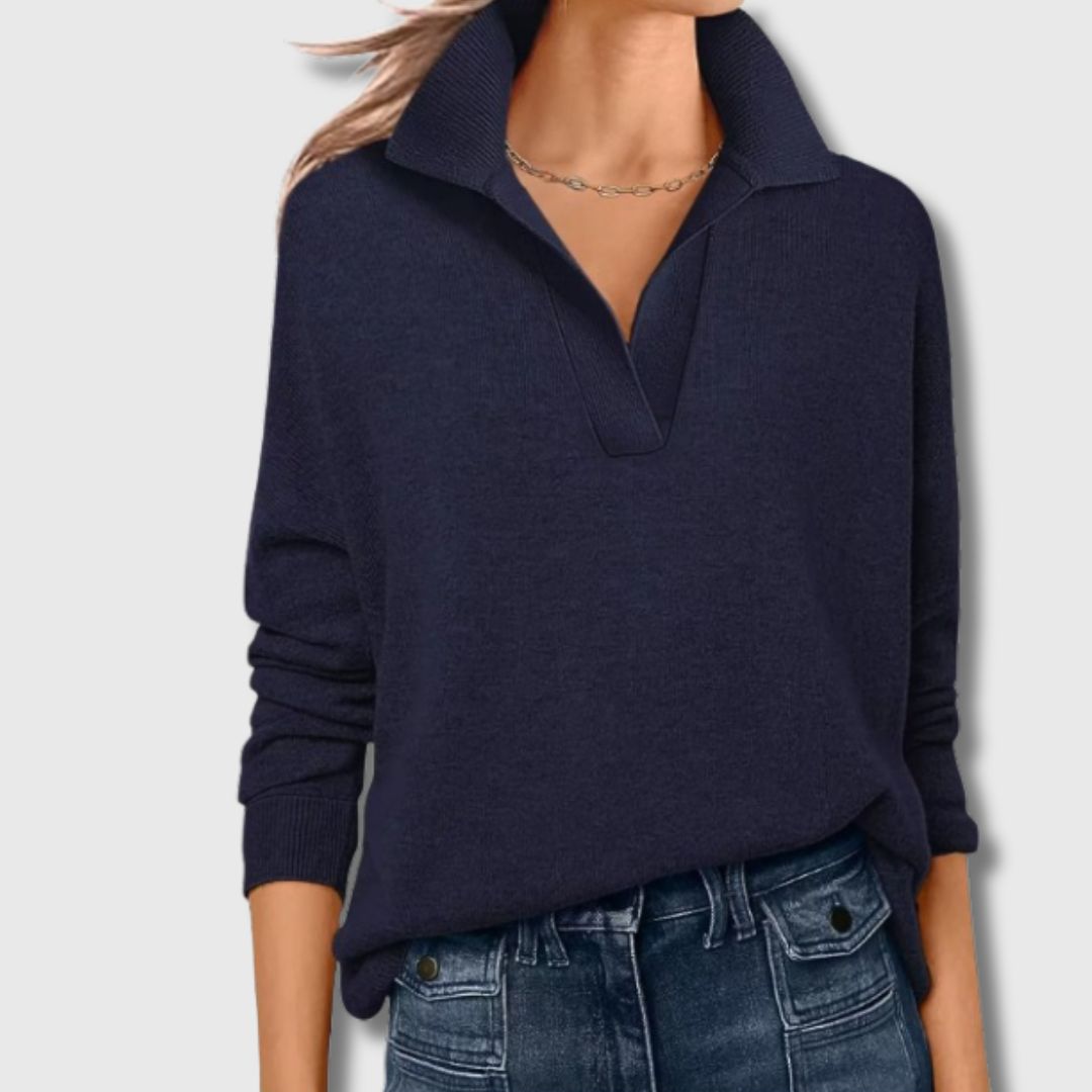 Sandra - Pull à Col Revers