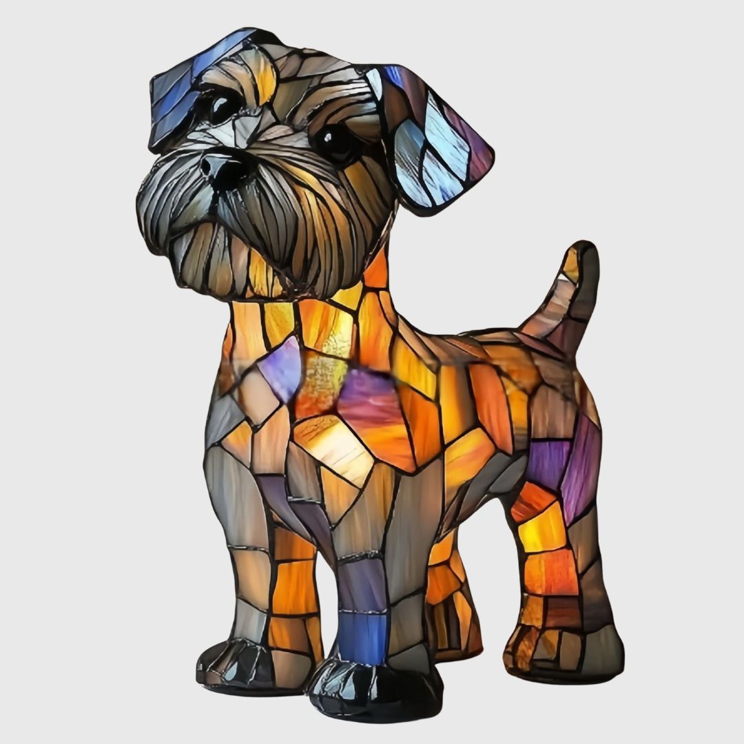 Rocky - Lampe Chien en Verre Coloré