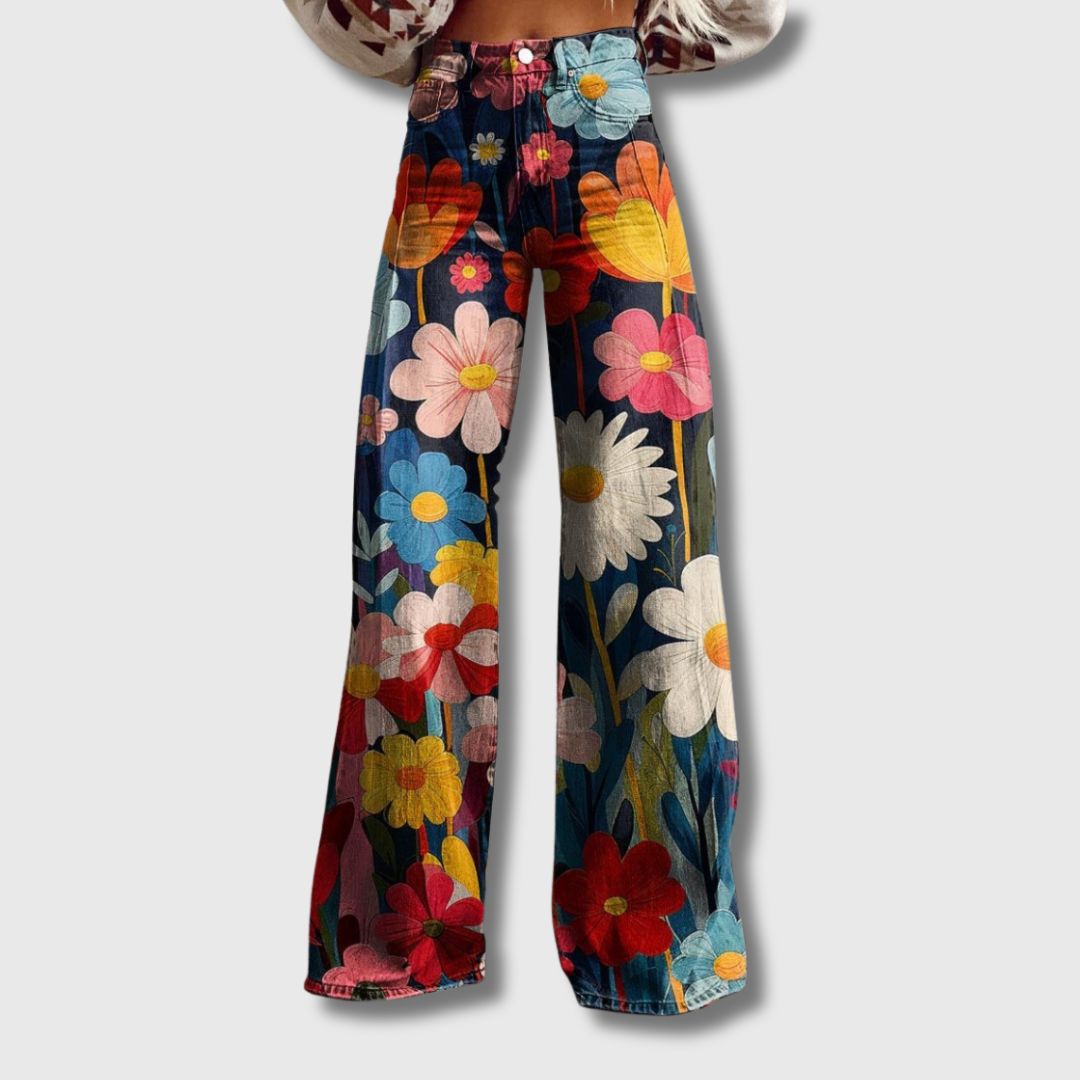 Marianne - Pantalon Coloré à Jambes Larges | Édition Limitée