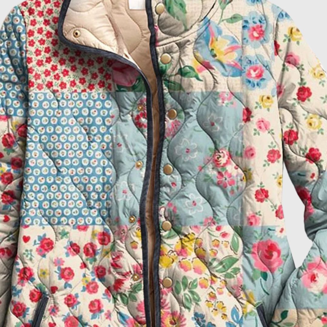 Léonne - Veste Matelassée Fleurie